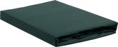 Ambiante Cotton Uni - Hoeslaken - Eenpersoons - 90x210/220 cm - Dark Green