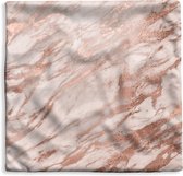 Kussenhoes 40x40 cm - Marmer - Rosé - Goud - Roze - Katoen / Polyester - Voor Binnen