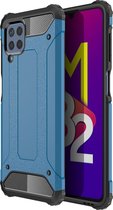 Samsung Galaxy M32 4G Hoesje - Mobigear - Outdoor Serie - Hard Kunststof Backcover - Blauw - Hoesje Geschikt Voor Samsung Galaxy M32 4G