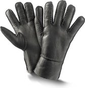 Fellhof Trend Nappalan warme handschoenen winter maat 6 - zwart - merinowol - lamsleder - gevoerd – unisex