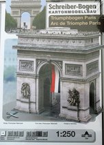 bouwplaat, modelbouw in karton Arc de Triomphe, Parijs, schaal 1/250