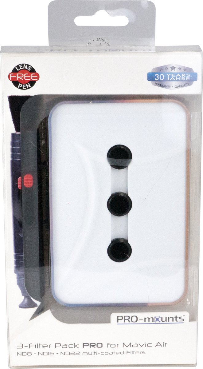 PRO-mounts 3-Filter Pack PRO for Mavic Air (ND8 + ND16 + ND32 Multi Coated)