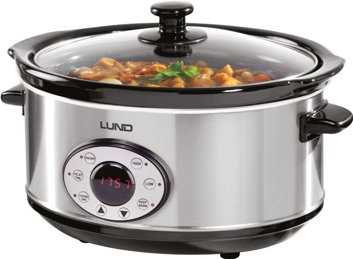 LUND Slowcooker met timer - 280W - 4,5L – foto 7