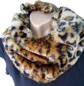 Colsjaal - Loop Sjaal - Ronde Sjaal - Nekwarmer - Panterprint - Luipaardprint - 38 x 32 cm