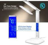 Bureaulamp - tafellamp - nachtkast lamp - LED dimbaar - zonder telefoon oplader - met klok display