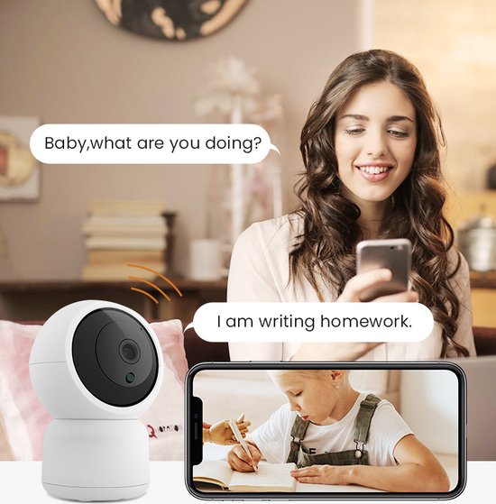 MAMMIE Babyfoon met Camera - Baby Monitor met VOX - Nachtzicht