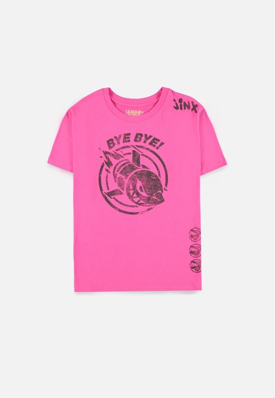 Difuzed League of Legends Jinx Bye Bye! Girls T-Shirt Roze-Maat XL (Diversen) Nieuw