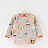 Baby Slab met lange mouwen leeuw - oranje - 1-3 jaar - kliederschort - verfschort