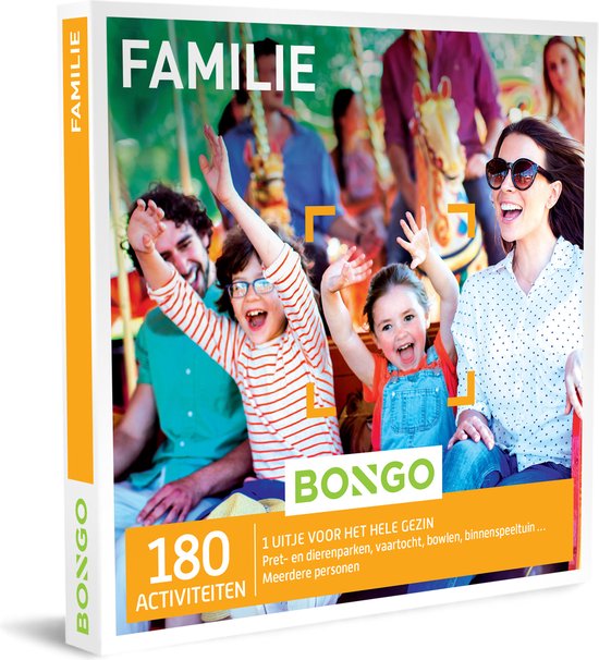 Bongo Bon - Familie Cadeaubon - Cadeaukaart cadeau voor man of vrouw | 180 familie-activiteiten: avontuur, leerrijk, plezier, sportief en meer