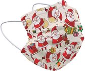 Mondkapje Kerst Wegwerp Mondmasker Mondkapjes Niet Medisch Universeel - Beige x Kerstman