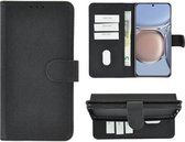 Hoesje Huawei P50 - Huawei P50 Book Case Wallet Zwart Cover