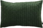 Sierkussen Limelight Velvet Quilted Huntergreen in 40x60cm