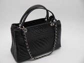 SENSE Schoudertas Donna donker blauw - Toscaanse leer - Handtas