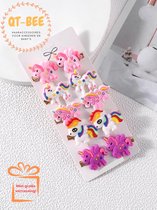 Haarspeldjes Meisjes - 10 stuks - Trendy Eenhoorn Designs - Unicorn - Haarclips Voor Meisjes - Haarspeld Peuters en Kleuters - Cadeau