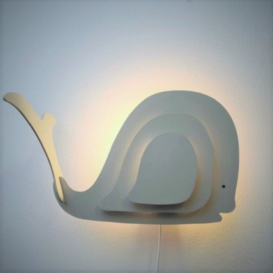 Arnhout Lief Wandlampje Walvis grijs voor baby en kinderkamer van Arnhout — afbeelding 5