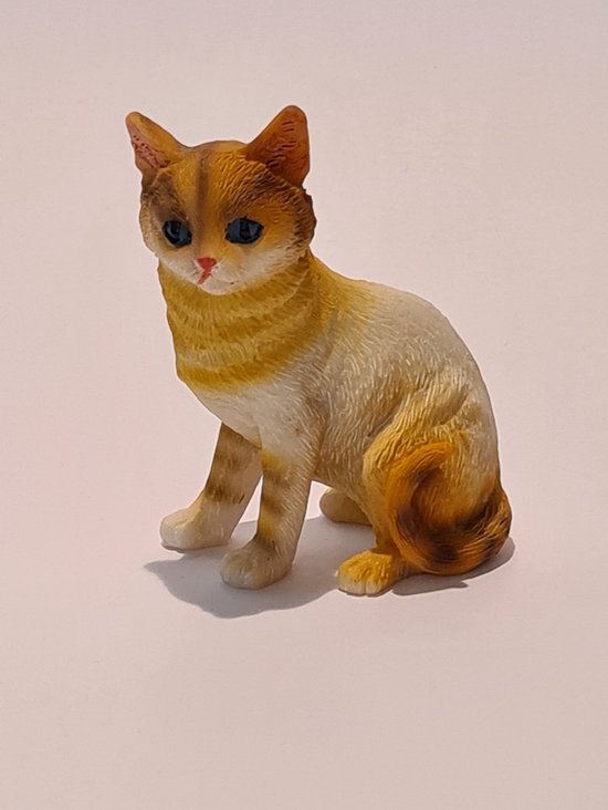 Figurine de chat en porcelaine - Sculpture de chat - Décoration d'intérieur  - Figurine de chat à collectionner