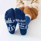 Dobby is Free Sokken - maat 36/41 - Harry Potter sokken - Blauw/Witte tekst