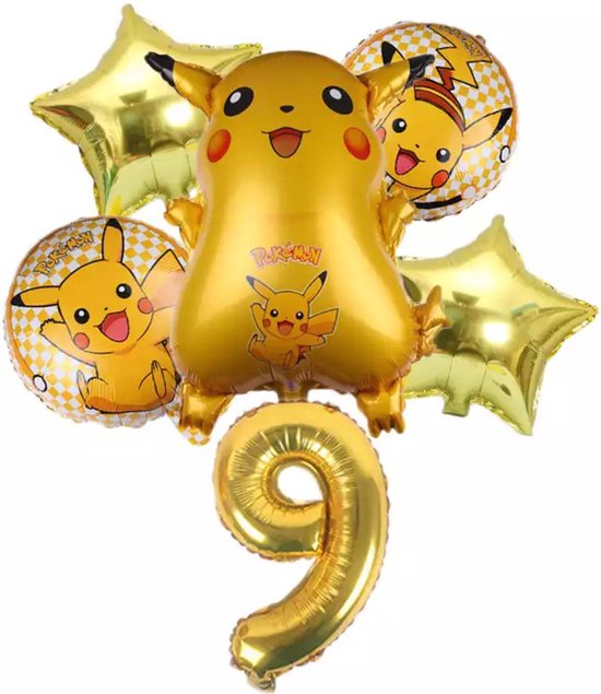 Pokemon Ballon Droom Thema Party Decoratie Benodigdheden Pikachu Verjaardagsfeestje , Nummer 9
