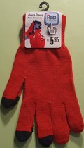 Handschoenen  - TouHandschoenen - Touch Screen - Voor uw Mobiele Telefoon bij koud weer - Rood - One Size - Zitten heerlijk en zijn zeer rekbaar