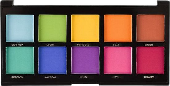 Profusion Cosmetics - Spectrum - Palette de Pigment 10 Shade Pro - Mat - 10 teintes - 110 g - Palette de Ombre à paupières à paupières