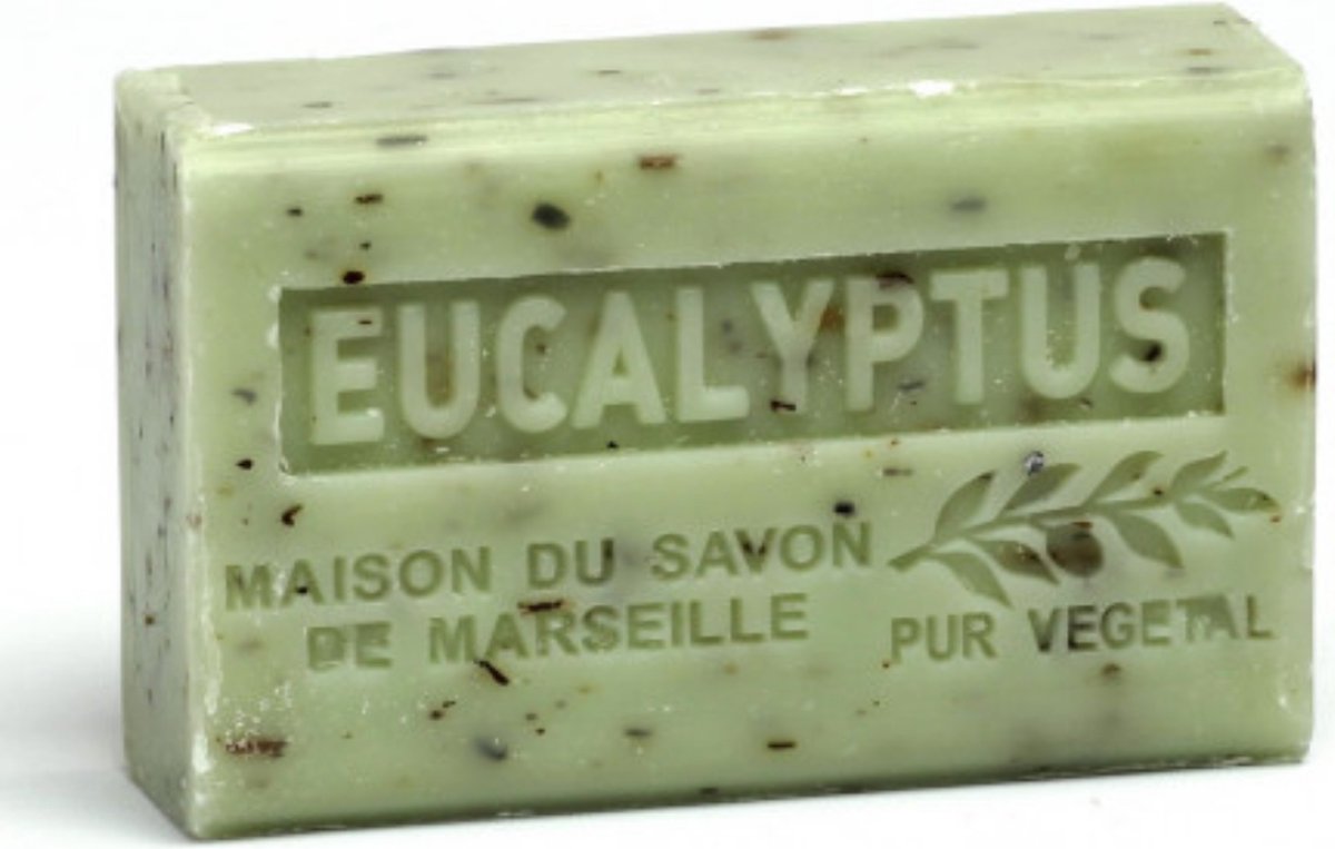 Handzeep - Body Bar - Face Bar - La Maison du Savon de Marseille - 4 x 125gr. - Shea Butter Zeep - Biologisch - Marseille Zeep - Eucalyptus - Huidverzorging