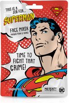 DC Superman Gezichtsmasker - Gezichtsmasker Kokosnoot Geur - Gezichtsmasker met Superman uiterlijk