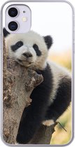 Geschikt voor iPhone 11 hoesje - Panda - Boom - Licht - Siliconen Telefoonhoesje