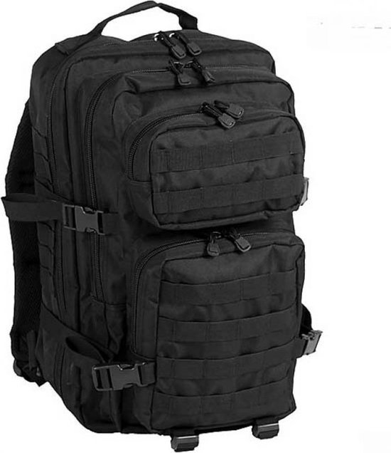 US Assault pack Molle Large sac à dos Noir ca 36 L.