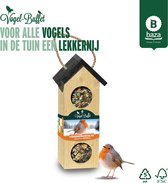 Complete Vogel-Buffet Chalet 3 Vogelvoederhuisje voor Roodborstjes inclusief Vogelvoer