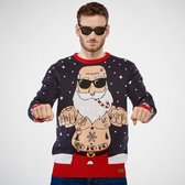 SillySanta Kersttrui -XL- Bad Santa Met LED-lichtjes Multicolours