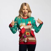 SillySanta Kersttrui -XL- Fireplace Met LED-lichtjes Multicolours