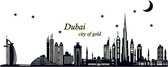 ElitDeco Glow in The Dark Muursticker | Dubai City of gold - 60x90CM | Muurdecoratie | Wanddecoratie | Raamsticker | Glow in The Dark