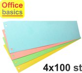 Bundel scheidingsstroken Office Basics - trapezium tabbladen - 4 x 100 st