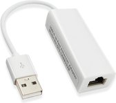 USB 2.0 Naar Ethernet Adapter - RJ45 - 10/100Mbps - Geschikt Voor Apple Mac MacBook Air Laptop PC - USB Ethernet Adapter - Compatibel met Windows 8 en 10