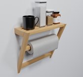 AnkaFlex Keukenrolhouder | Handdoekrek | Hout | Bruin