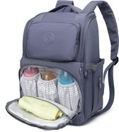 Bagwise - Luiertas - Rugzak - Verzorgingstas - Baby Rug Tas - Diaper Backpack - Unisex - Crinkle Nylon - 25 LT - Blauw