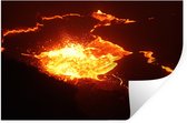 Muurstickers - Sticker Folie - Gloeiende lava stromend uit vulkaan - 90x60 cm - Plakfolie - Muurstickers Kinderkamer - Zelfklevend Behang - Zelfklevend behangpapier - Stickerfolie