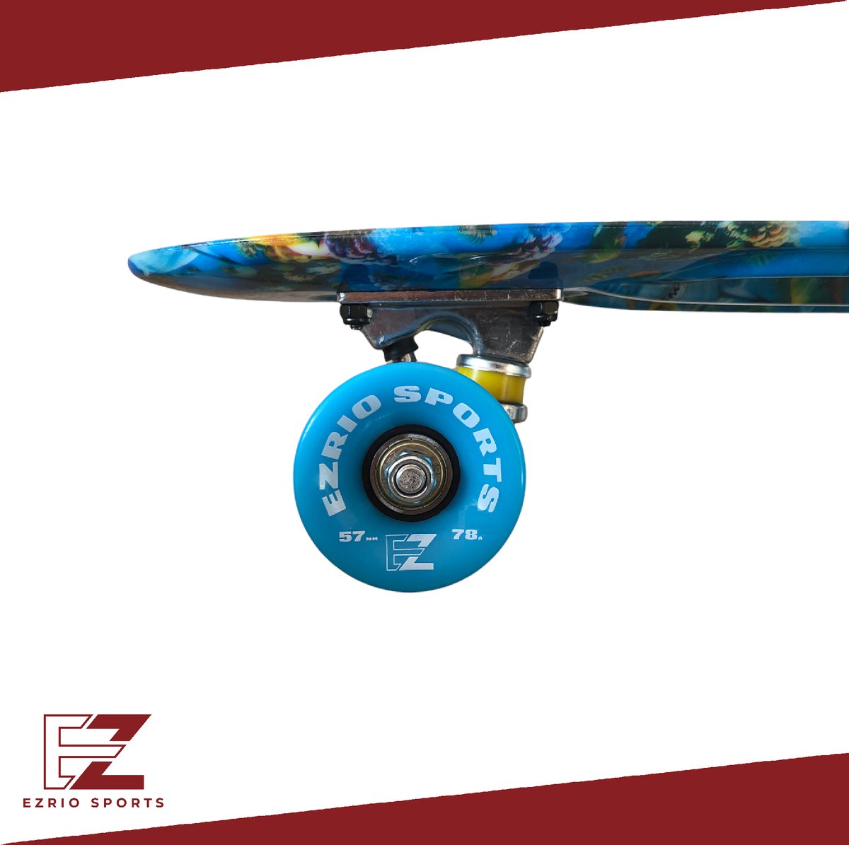 Penny Board voor Meisjes en Jongens – Skateboard – Pennyboard – Oceaan – Zee – 22 inch – Blauw — afbeelding 3