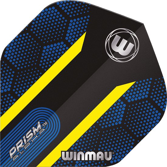 Winmau Prism Alpha Extra Thick Blue & Yellow Stripe - Dart Flights van Winmau — afbeelding 2