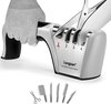 Messen slijper -4 in 1 Proffesioneel Slijper -4 Standen -Verschillende Slijpkoppen voor Scharen en Keukenmessen van Groottes, met Anti-snij Handschoen