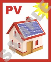 PV Sticker - Voor zonnepaneel installaties, 5x6cm (10 stuks)