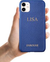 ENROUGE Iphone 11 Pro Hoesje Echt Leer + Naam Personalisatie