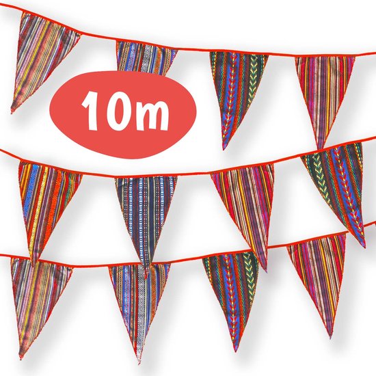 Stoffen Slingers Verjaardag - XL, 10 Meter, 30 Vlaggetjes - Peru - Stoffen  Vlaggenlijn... | bol.com