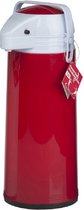 Thermosfles / Isoleerkan met Drukknop en Schenktuit 1,9 Liter (rood)