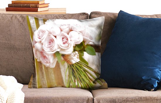 Housse de coussin bouquet