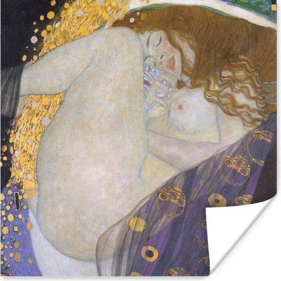 Poster Danaë - schilderij van Gustav Klimt - 30x30 cm