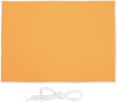Relaxdays Schaduwdoek rechthoek - zonwering - div. groottes - met ogen - zonnedoek - geel - 3,5 x 4,5 m