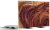 Laptop sticker - 13.3 inch - Gladde hout structuur gemaakt van kronkelende lijnen - 31x22,5cm - Laptopstickers - Laptop skin - Cover