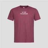 T SHIRT NO TIME FOR ROMANCE BORDEAUX (M)