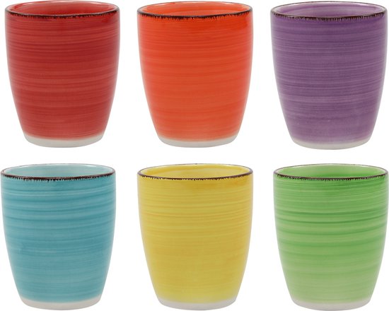 MamboCat Set van 6 UNI Bunt koffiemokken servies | s
